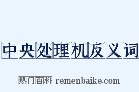 中央处理机反义词是什么意思的图片